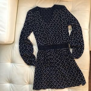 Lucky brand Long Sleeve, Navy Blue Dress - M